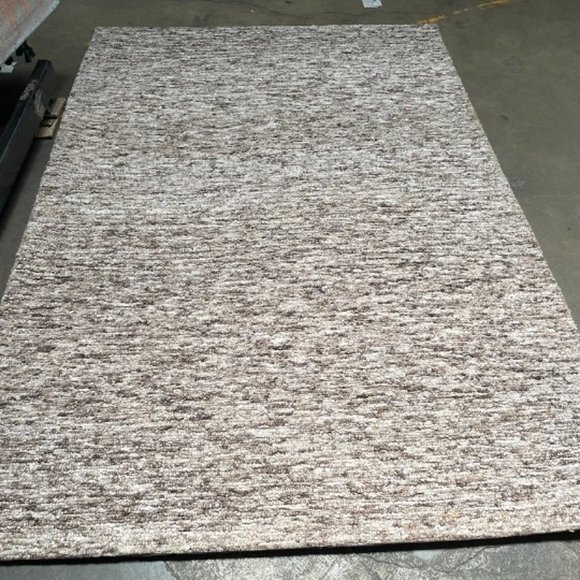 5'3" x 7'6" Feet Wool Handmade Taupe Brown Beige Soft Plush Area Rug - Picture 1 of 9